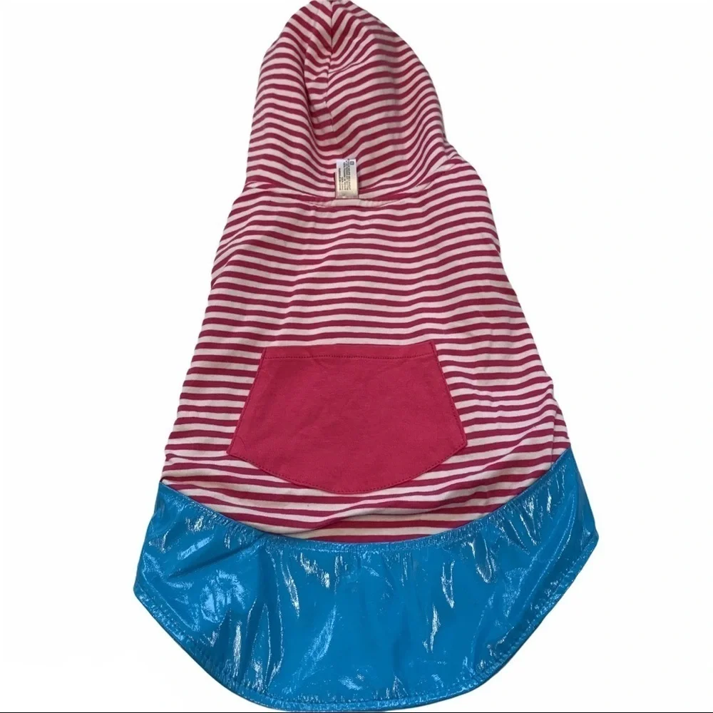 PINK Blue Reversible Dog Raincoat
